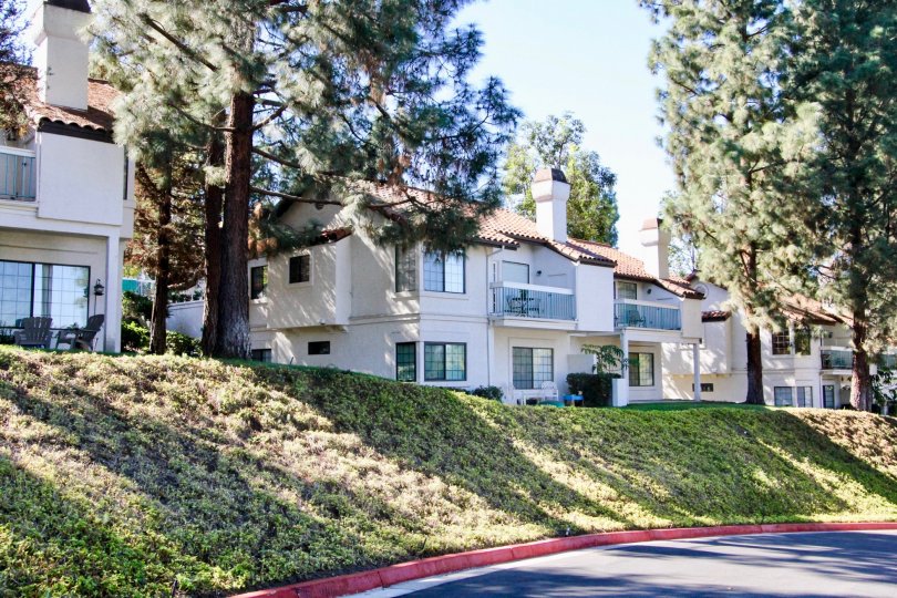 Two story building above a hillside at Mira La Paz in Rancho Bernardo California