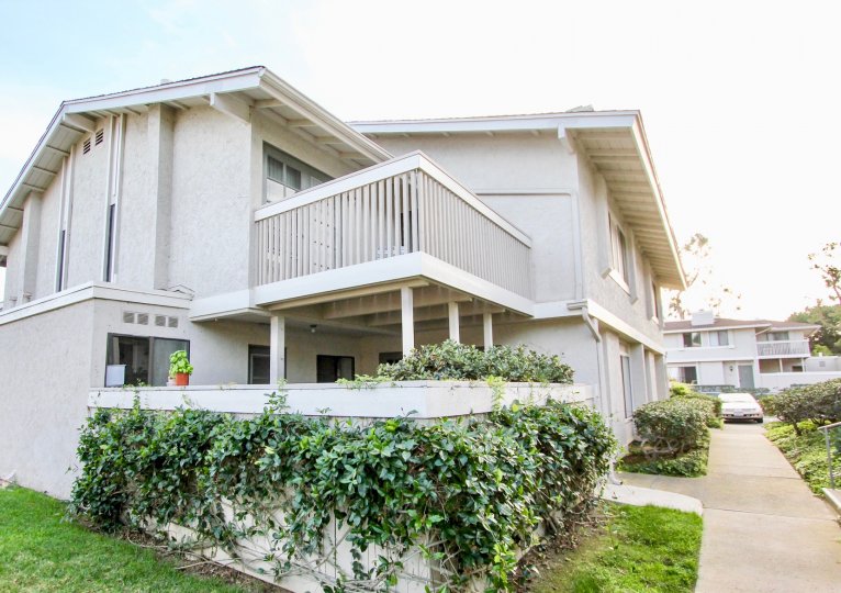 Corner side view of a home in the Playmor Terrace West community in University City, California
