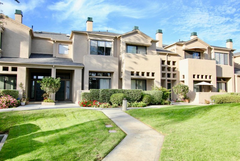Sunny scene of housing at the University Towne Square in University City, California
