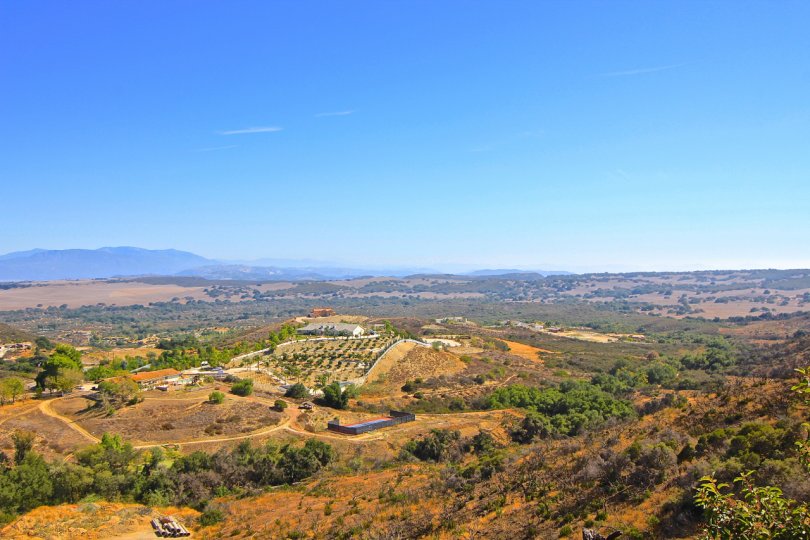 Golden rolling hills of rural West Murrieta neighborhood